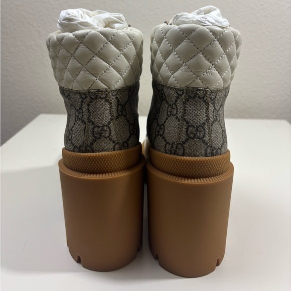 Gucci GG Logo Platform High Block Heel ankle boot - Picture 5 of 10